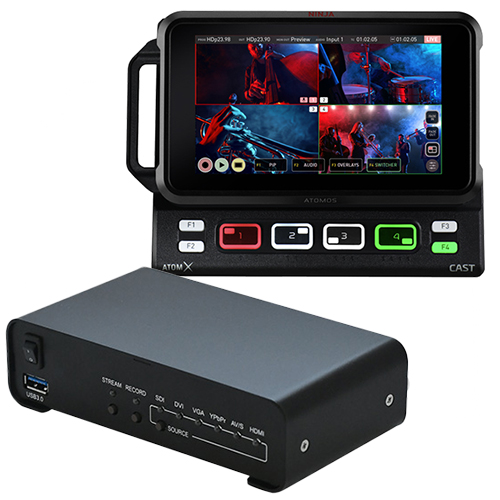 【映像配信スターターセット（NINJA CAST ＋ SC6D0N1 AIO）】 ATOMOS HDRモニターレコーダー・MEDIAEDGE ライブエンコーダーセット