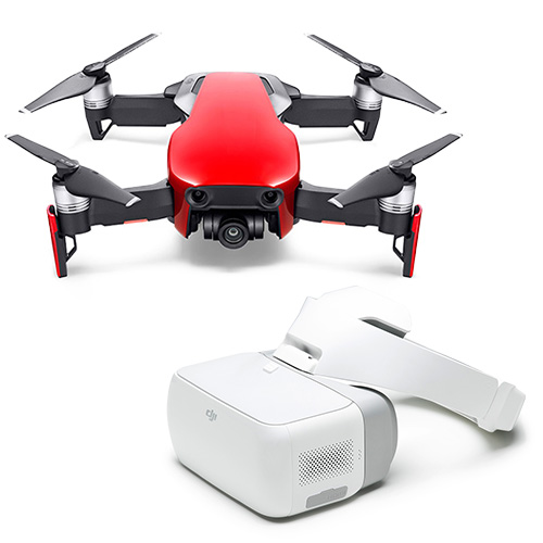 【Mavic Air Fly More コンボ フレイムレッド & DJI Goggles】 DJI 3軸ジンバル4Kカメラ搭載ドローン・ゴーグルセット