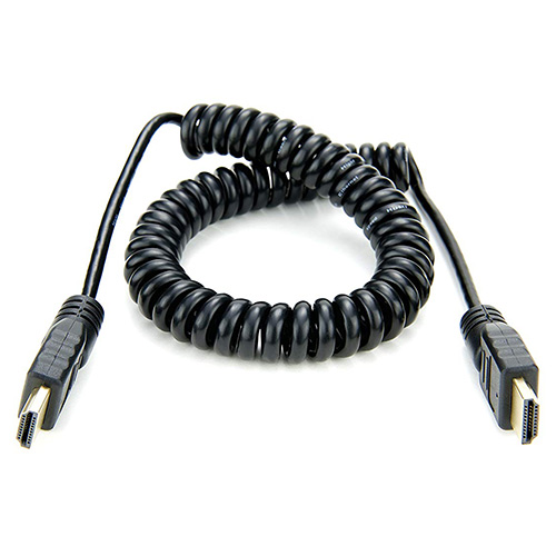 【Coiled Full HDMI to Full HDMI Cable（50cm） 】 ATOMOS HDMI 1.4 ケーブル 50～65cm（4K 30p対応）