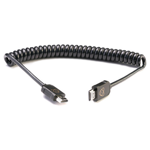 【ATOMFLEX PRO HDMI COILED CABLE（Full to Full 40cm） 】 ATOMOS HDMI 2.0 ケーブル 40～80cm（4K 60p対応）