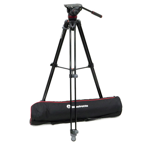 【MVK502AM-1 現状渡し 中古品】 Manfrotto ビデオキット ツイン3段アルミ MSタイプ