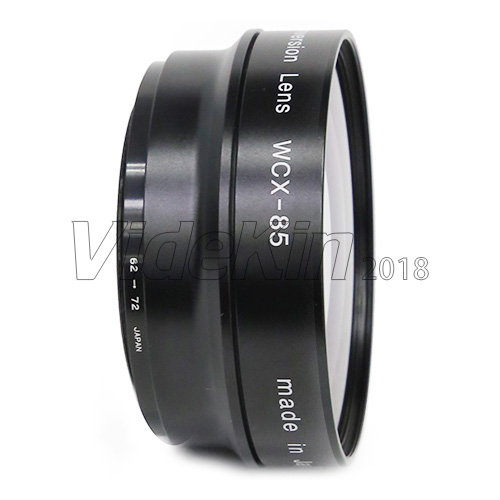 【WCX-85R62】 Zunow Φ62/72mm 0.8倍 4Kワイドコンバージョンレンズ