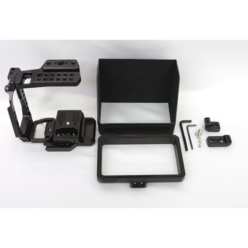 【SmallRig 2255 ＋ 2299 中古品】 SmallRig BMPCC 4K/6K専用QRハーフケージ・フードセット