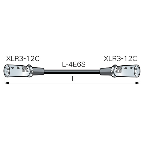 【EC05-X22 黒】 CANARE XLR 3P オス-オス 音声ケーブル 5m