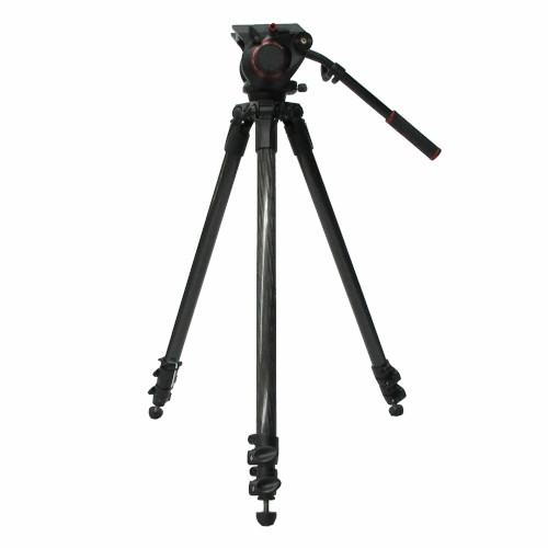 【504HD,535K 中古品】 Manfrotto ビデオキット カーボンファイバー三脚