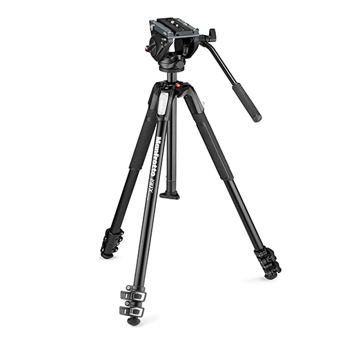 【MVK500190X3】 Manfrotto MVH500AHビデオ雲台＋MT190X3アルミ三脚