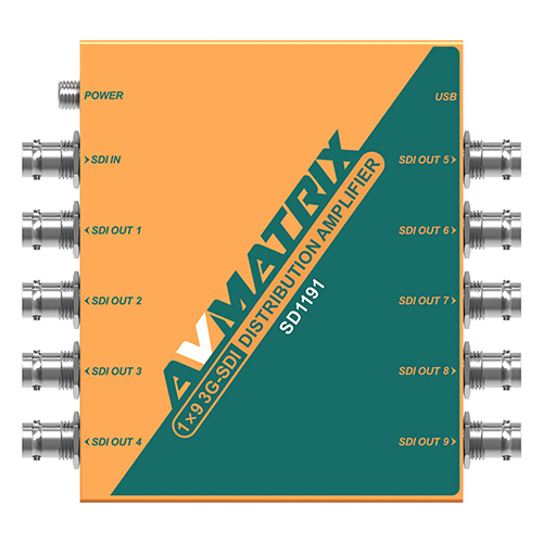 【SD1191】 AVMATRIX リクロック搭載 3G-SDI 9分配器