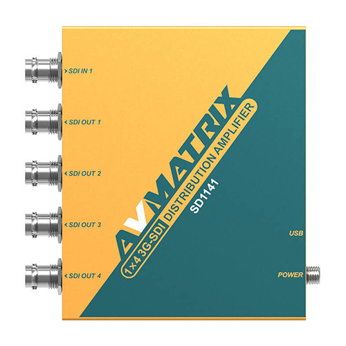 【SD1141】 AVMATRIX リクロック搭載 3G-SDI 4分配器