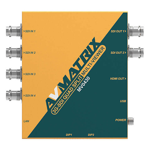 【MV0430】 AVMATRIX 4系統SDI入力マルチビューワー