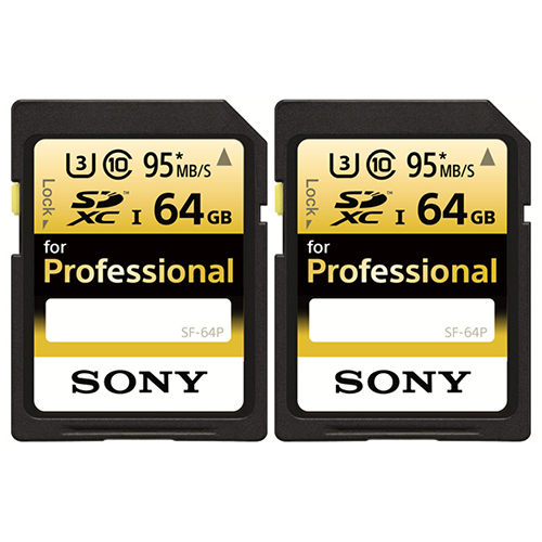 【2SF-64P】 SONY SD Card for Professional 64GB 2枚組