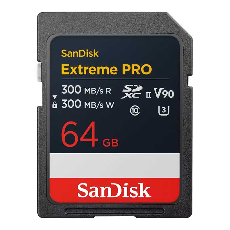 【SDSDXDM-064G-JNJIP】 SanDisk エクストリーム プロ SD UHS-II カード(V90) 64GB
