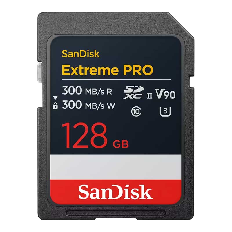 【SDSDXDM-128G-JNJIP】 SanDisk エクストリーム プロ SD UHS-II カード(V90) 128GB