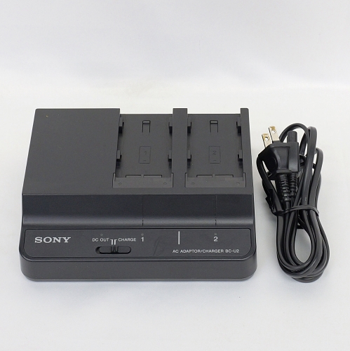 【BC-U2 中古品】 SONY 二連充電器（DCケーブル欠品）