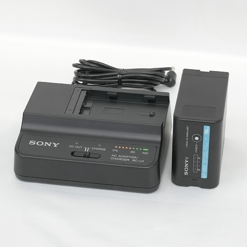 【BC-U1 中古品】 SONY ACアダプターチャージャー（バッテリー付）