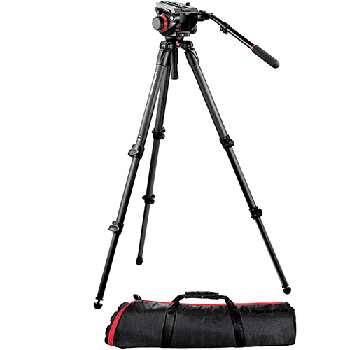 【504HD,535K】 Manfrotto ビデオキット カーボンファイバー三脚