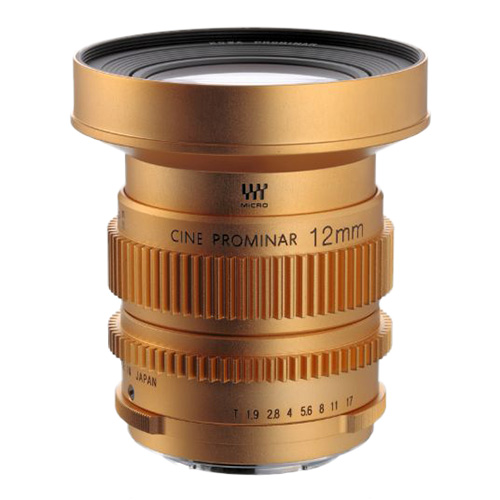 【KOWA CINE PROMINAR 12mm T1.9 ゴールド】 KOWA MFTマウント 広角単焦点レンズ