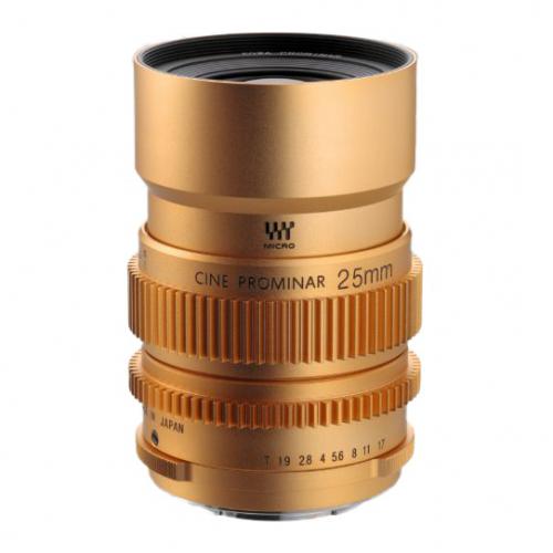 【KOWA CINE PROMINAR 25mm T1.9 ゴールド】 KOWA MFTマウント 標準単焦点レンズ