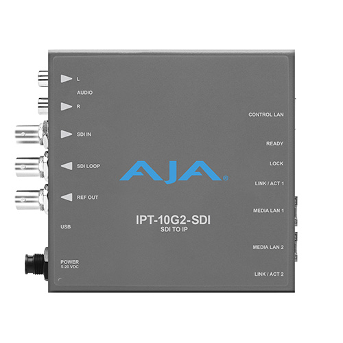 【IPT-10G2-SDI】 AJA 3G-SDI → SMPTE ST2110 IPコンバーター