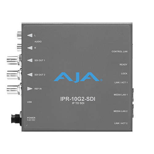 【IPR-10G2-SDI】 AJA SMPTE ST 2110 → 3G-SDI IPコンバーター