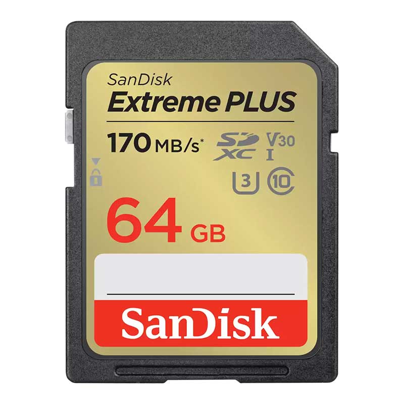 【SDSDXWH-064G-JNJIP】 SanDisk エクストリーム プラス SDXC UHS-I カード 64GB