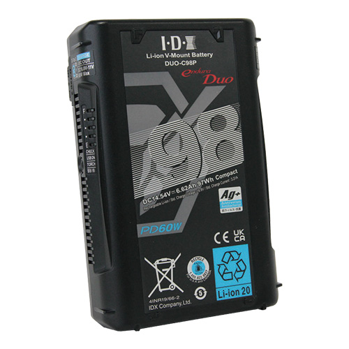 【IDXキャンペーン DUO-C98P 6本以上ご購入用】 IDX Vマウントタイプリチウムイオンバッテリー