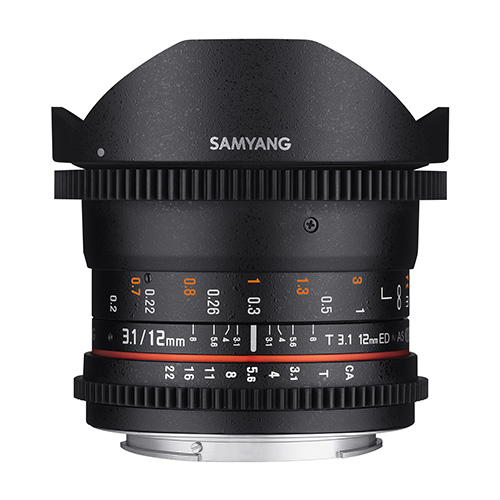 【12mm T3.1 VDSLR ED AS NCS FISH-EYE】 SAMYANG CINEMA LENS