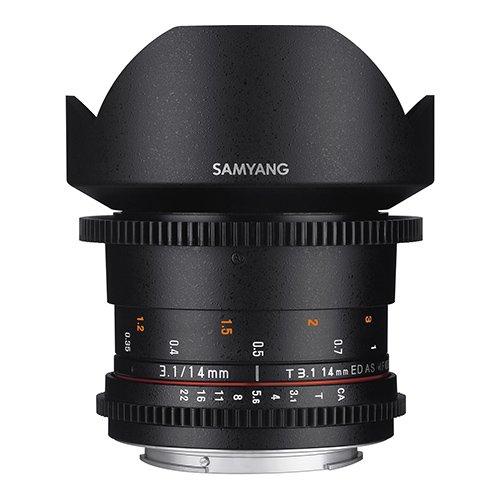 【14mm T3.1 VDSLR ED AS IF UMC II】 SAMYANG CINEMA LENS