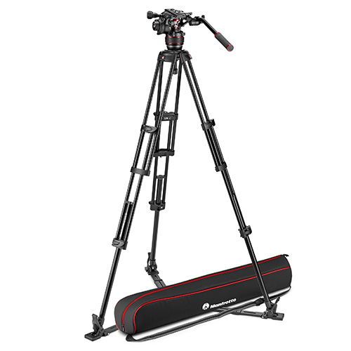 【MVK608TWINGA】 Manfrotto ナイトロテック608ビデオ雲台+アルミツイン三脚GS