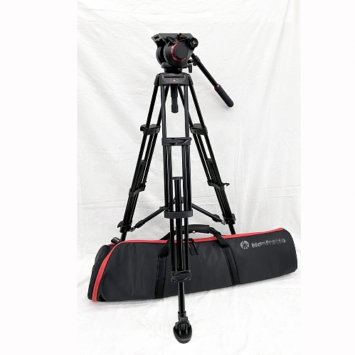 【504HD,546BK 現状渡し 中古品】 Manfrotto ビデオキット ツイン MSタイプ