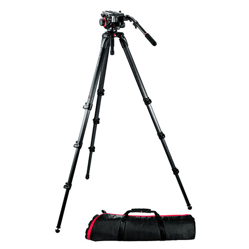 【504HD,536K】 Manfrotto ビデオキット カーボンファイバー三脚（L）