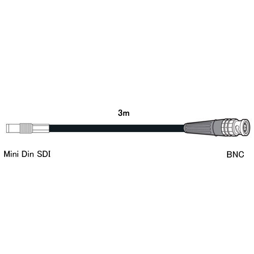 【D3FBC03A-/D-SB】 CANARE Hyper Deck Shuttle用 Mini Din SDI - BNC変換ケーブル 3m