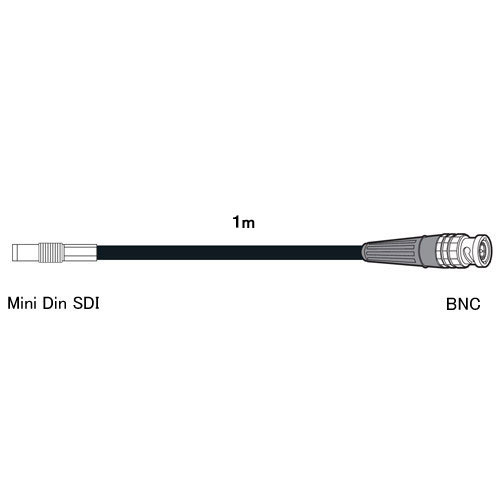 【D3FBC01A-/D-SB】 CANARE Hyper Deck Shuttle用 Mini Din SDI - BNC変換ケーブル 1m