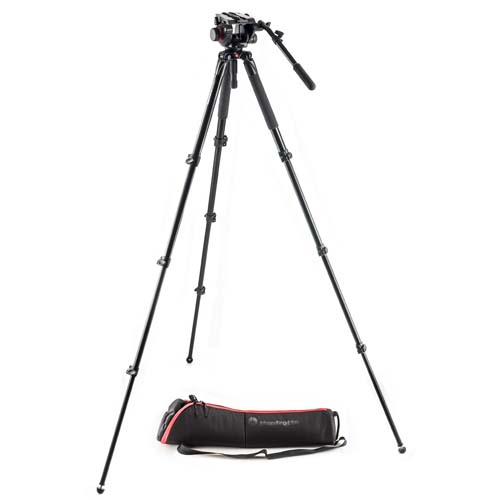 【MVK504AQ】 Manfrotto ビデオキット シングルレッグ4段アルミ 504HD付