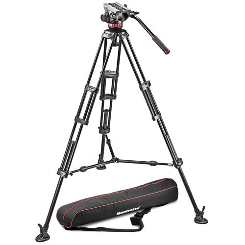 【MVH502A,546BK-1】 Manfrotto ビデオキット ツイン3段アルミ MSタイプ