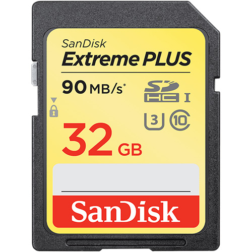 【SDSDXWF-032G-JNJIP】 SanDisk エクストリーム プラス SDHC UHS-I カード 32GB