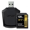 【LSD128CBJP2000R】 Lexar Professional 2000x SDXC UHS-II カード 128GB