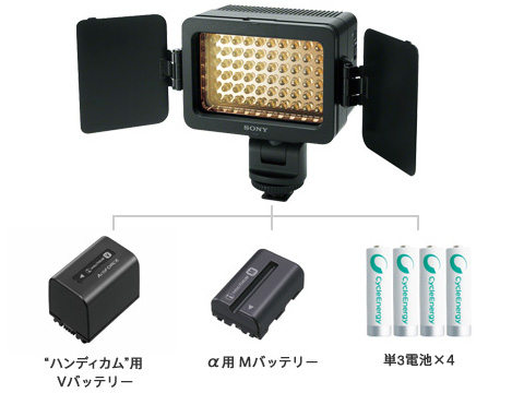 ソニー ビデオライト HVL-LE1、バッテリー&充電器セット